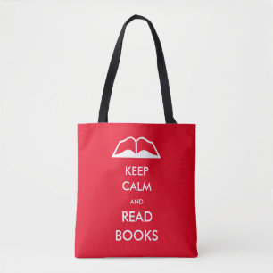 Tote Bag Restez calme et lisez des livres