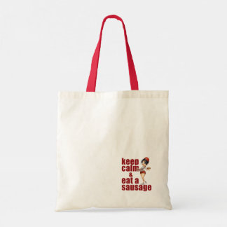 Tote Bag Restez calme et mangez une saucisse