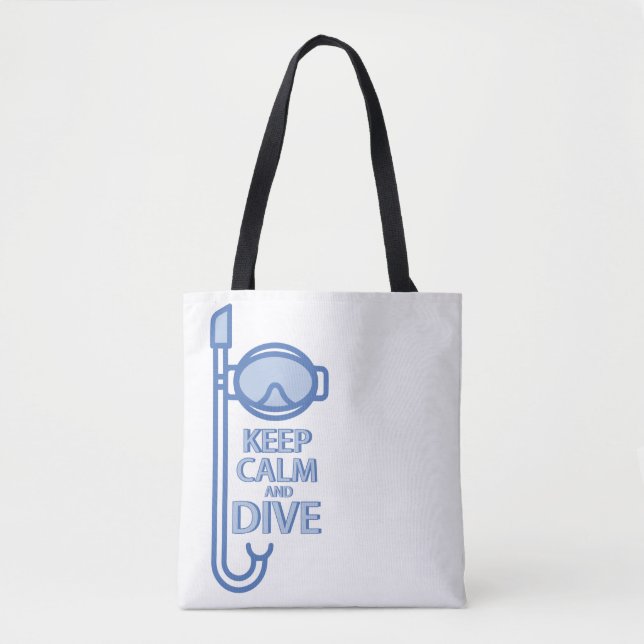 Tote Bag Restez calme et plongez (Devant)