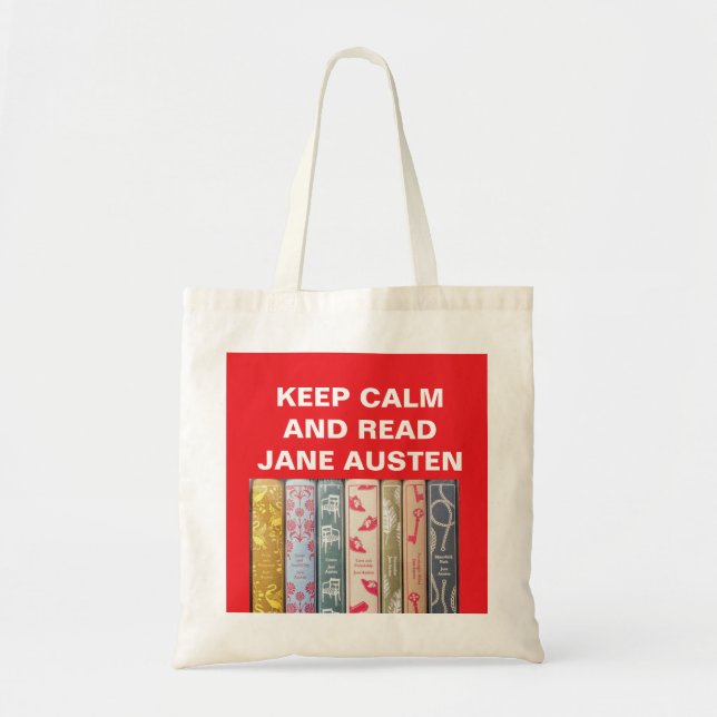 Tote Bag Restez Calme, Lisez Jane Austen (Devant)