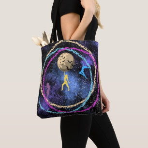 Tote Bag Restez sauvage - Danse Galaxie de la Lune