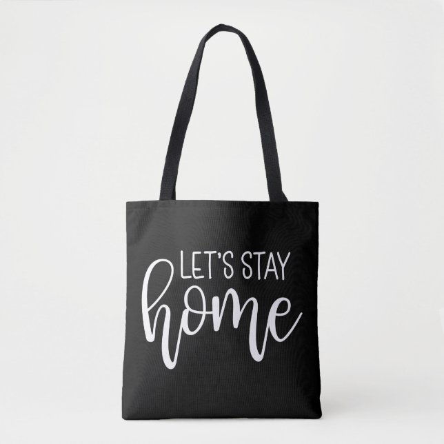 Tote Bag Restons à la maison (Devant)
