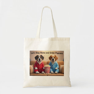 Tote Bag Restons à la maison et commandez des chiens de car