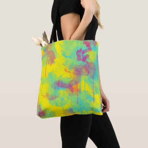 Tote Bag Résumé d'été Giclées d'aquarelle colorées amusante