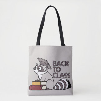 Tote Bag Retour à la classe 2025 Raccoon Design