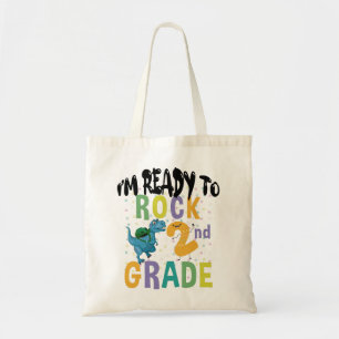 Tote Bag Retour à l'école Je suis prêt à rocker 2e année Di