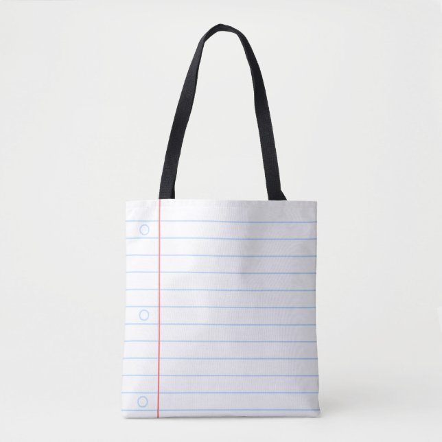 Tote Bag Retour au Bloc-notes du Carnet scolaire (Devant)