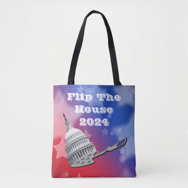 Tote Bag Retourner Le Vote De La Chambre Bleu 2024 (Devant)