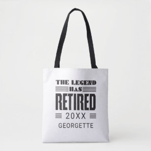 Tote Bag Retraite La Légende A Retraité Personnalisé