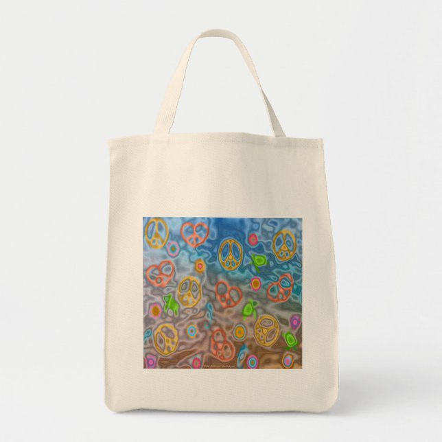 Tote Bag Retro 60s paisible Vêtements de vie océanique Cade (Devant)