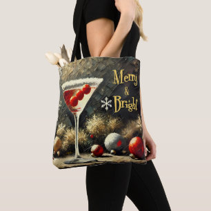 Tote Bag Retro années 50 Triple Cranberry Christmas Martini
