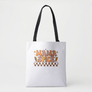 Tote Bag Retro Automne Citrouille Thanksgiving Famille Mama