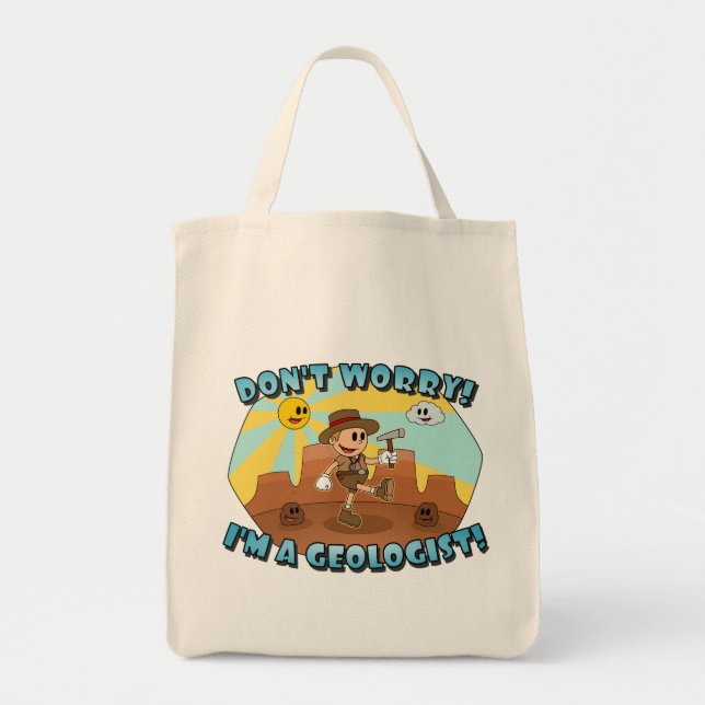 Tote Bag Retro Cartoon - Ne vous inquiétez pas, je suis géo (Devant)