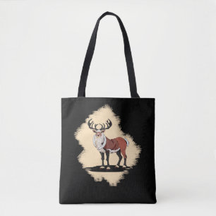 Tote Bag Retro Christmas Reindee