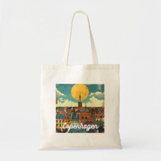 Tote Bag Retro Copenhagen Skyline