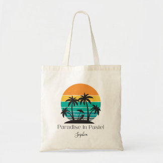 Tote Bag Retro coucher de soleil "Paradise in Pastel" Vacan