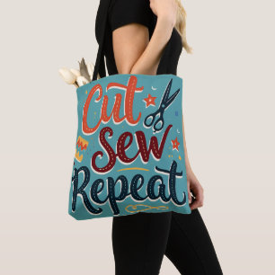 Tote Bag Retro "Couper la couture répétée" Conception de l'