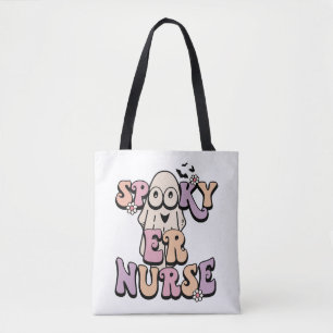 Tote Bag Retro Cute Éffrayant ER Nurse Halloween
