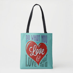 Tote Bag Retro Design de texte : FAITES CE QUE VOUS AIMEZ .