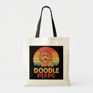 Tote Bag Retro Doodle Maman Vintage Goldendoodle Chien Mama