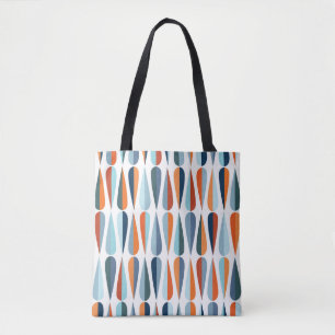 Tote Bag Rétro du milieu du siècle, goutte forme motif.
