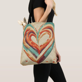Tote Bag Rétro en forme de coeur