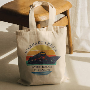 Tote Bag Retro Famille Voyage de croisière sur mesure