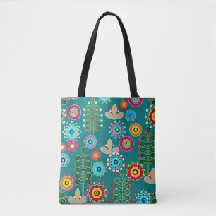 Tote Bag Rétro, Flower Patch