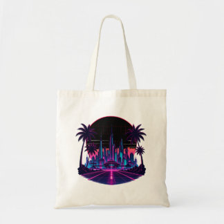 Tote Bag Rétro Futurisme Néoon Synthwave