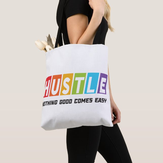 Tote Bag Retro Hustle Nothing Good Comprend Facile (De près)