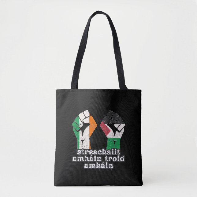 Tote Bag Rétro Irlande Palestine Solidarité Première révolu (Devant)