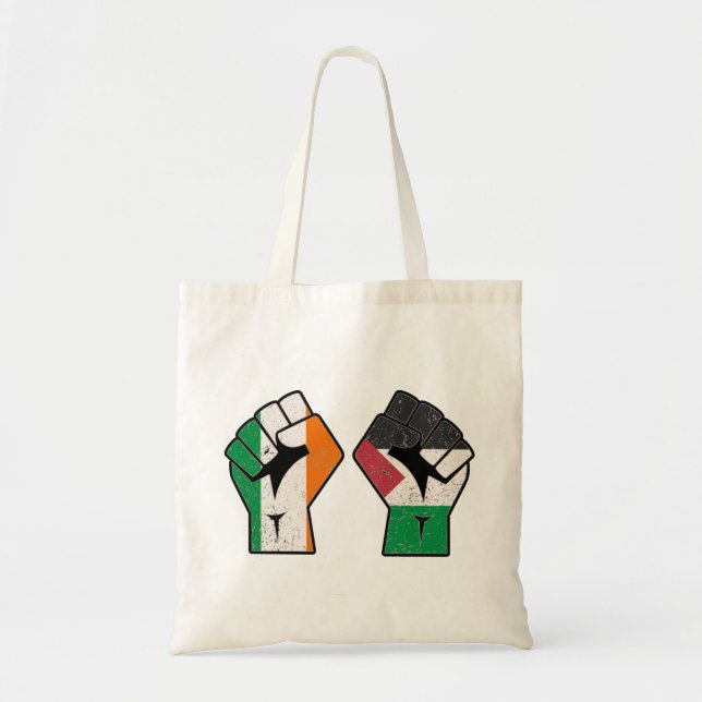 Tote Bag Rétro Irlande Palestine Solidarité Première révolu (Devant)