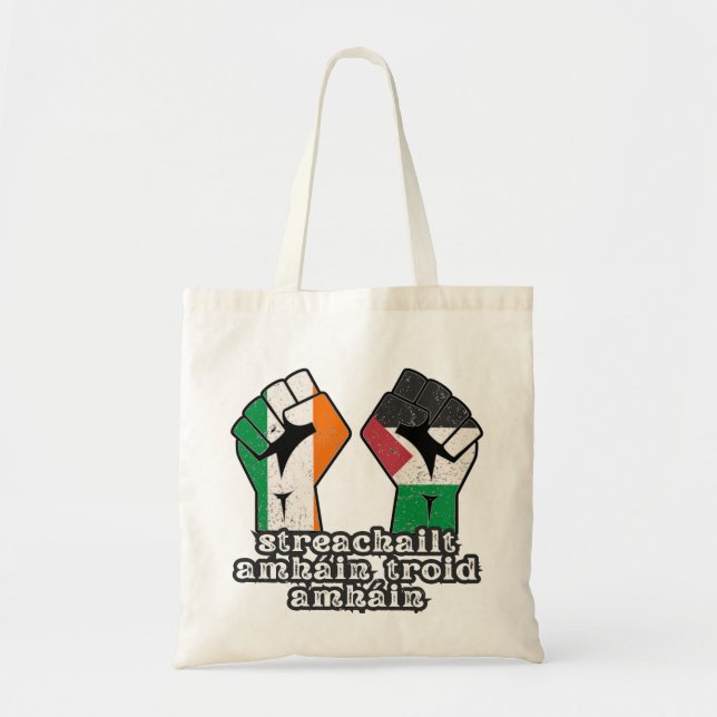 Tote Bag Rétro Irlande Palestine Solidarité Première révolu (Devant)