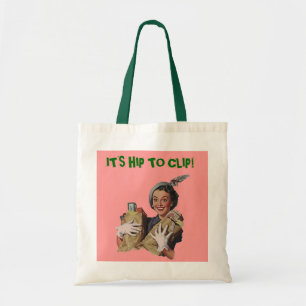 TOTE BAG RÉTRO LE COUPEUR DE COUPONS-PRIMES HEUREUX MET EN