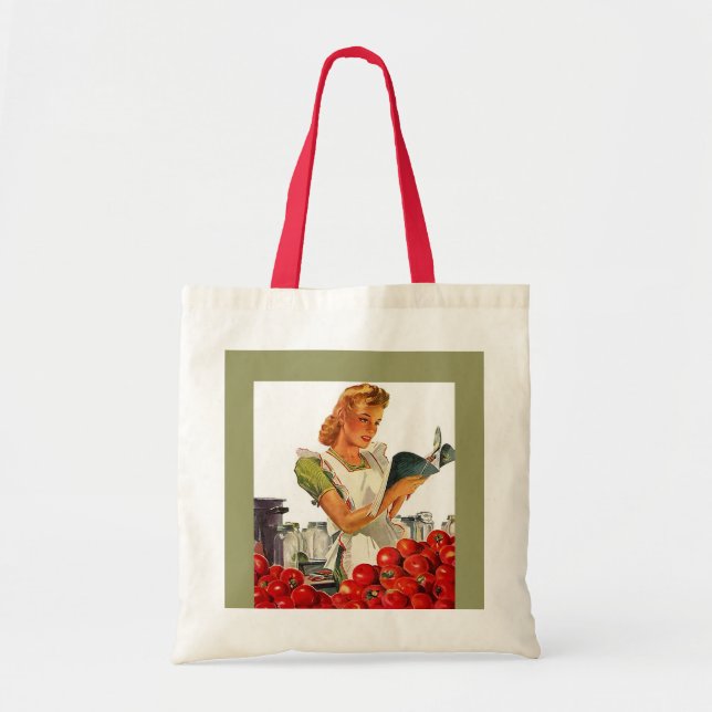 TOTE BAG RÉTRO MISE EN BOÎTE DE CONSERVATEUR DE MAISON DE (Devant)