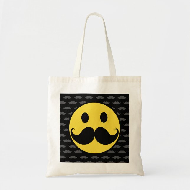 Tote Bag Rétro moustache géniale de moustache (Devant)