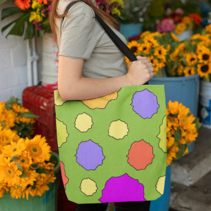 Tote Bag Rétro point coloré gras brillant