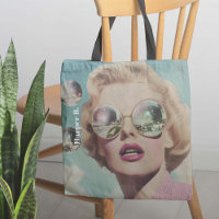 Retro Pop Art rose et bleu espace femme
