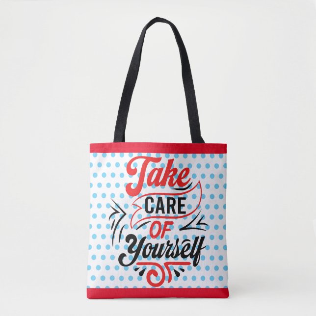 Tote Bag Retro Prenez soin de vous (Devant)