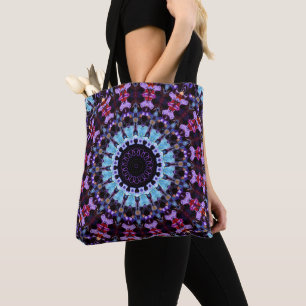Tote Bag Retro Psychedelic Mandala Hippie Boho Tie Dye