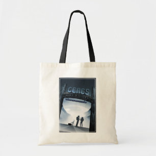 Tote Bag Retro Space Travel Poster-Nwarf Planet Ceres.