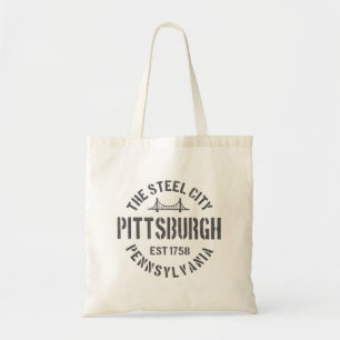 Tote Bag Retro Steel City Pittsburgh Pennsylvania Yinz vint