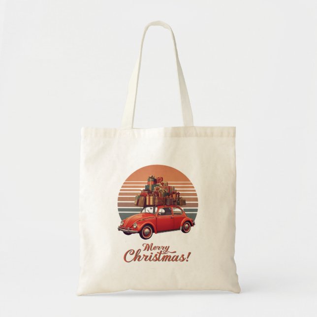 Tote Bag Retro Sunset Christmas (Devant)