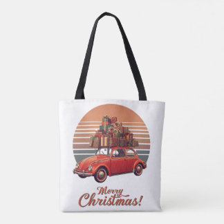 Tote Bag Retro Sunset Christmas