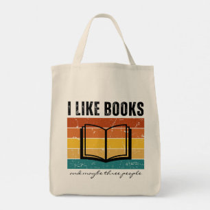 Tote Bag Retro Sunset I Like Books Reader's