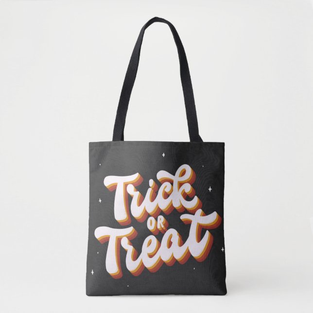Tote Bag Retro Trick ou Treat (Devant)