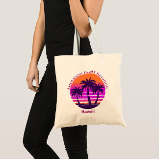 Tote Bag Retro Tropical Palm Tree Beach Vacation