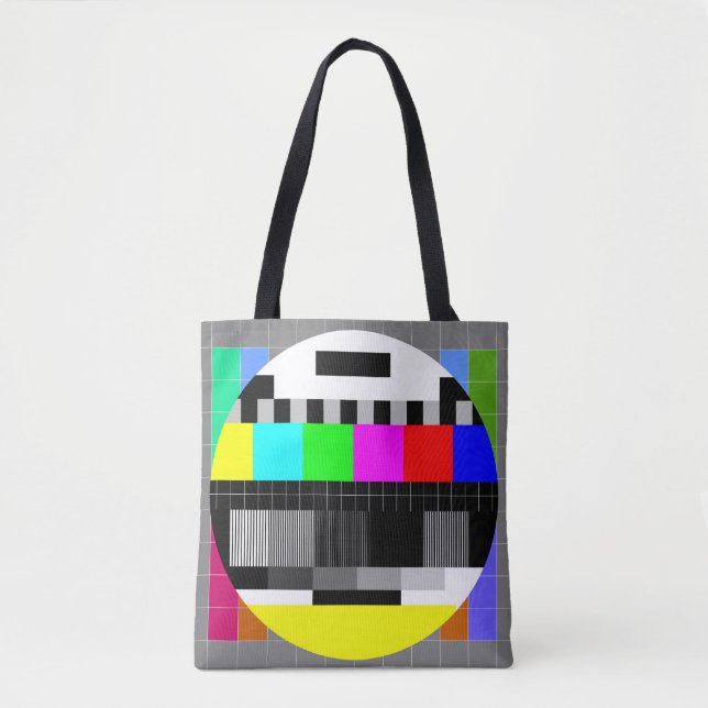 Tote Bag Retro TV pas d'illustration de signal. (Devant)