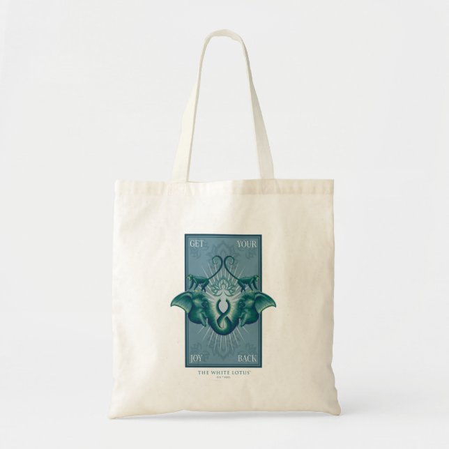 Tote Bag Retrouvez votre joie - Le Lotus Blanc (Devant)