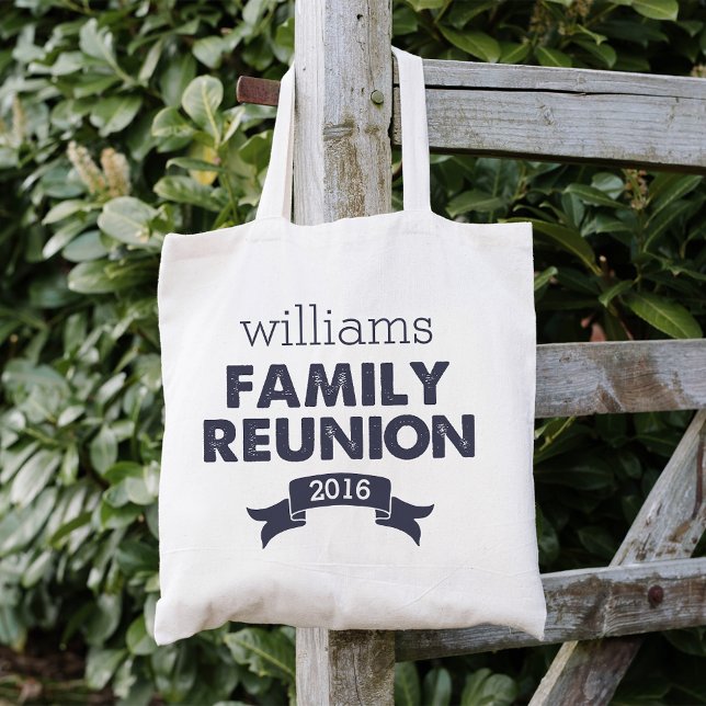 Tote Bag Réunion de la famille bleue de la Marine (Créateur téléchargé)